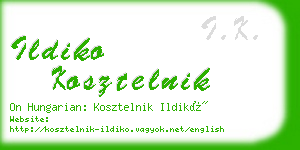 ildiko kosztelnik business card